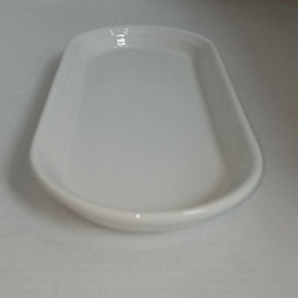 Fiestaware Fiesta CERAMIC Bread Tray Server Plater Dish Plate White - Picture 5 of 15
